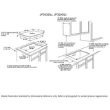 GE JP3030SWSS Electric Cooktop, 30 inch Exterior Width, 4 Burners, Stainless Steel colour