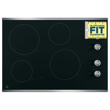 GE JP3030SWSS Electric Cooktop, 30 inch Exterior Width, 4 Burners, Stainless Steel colour
