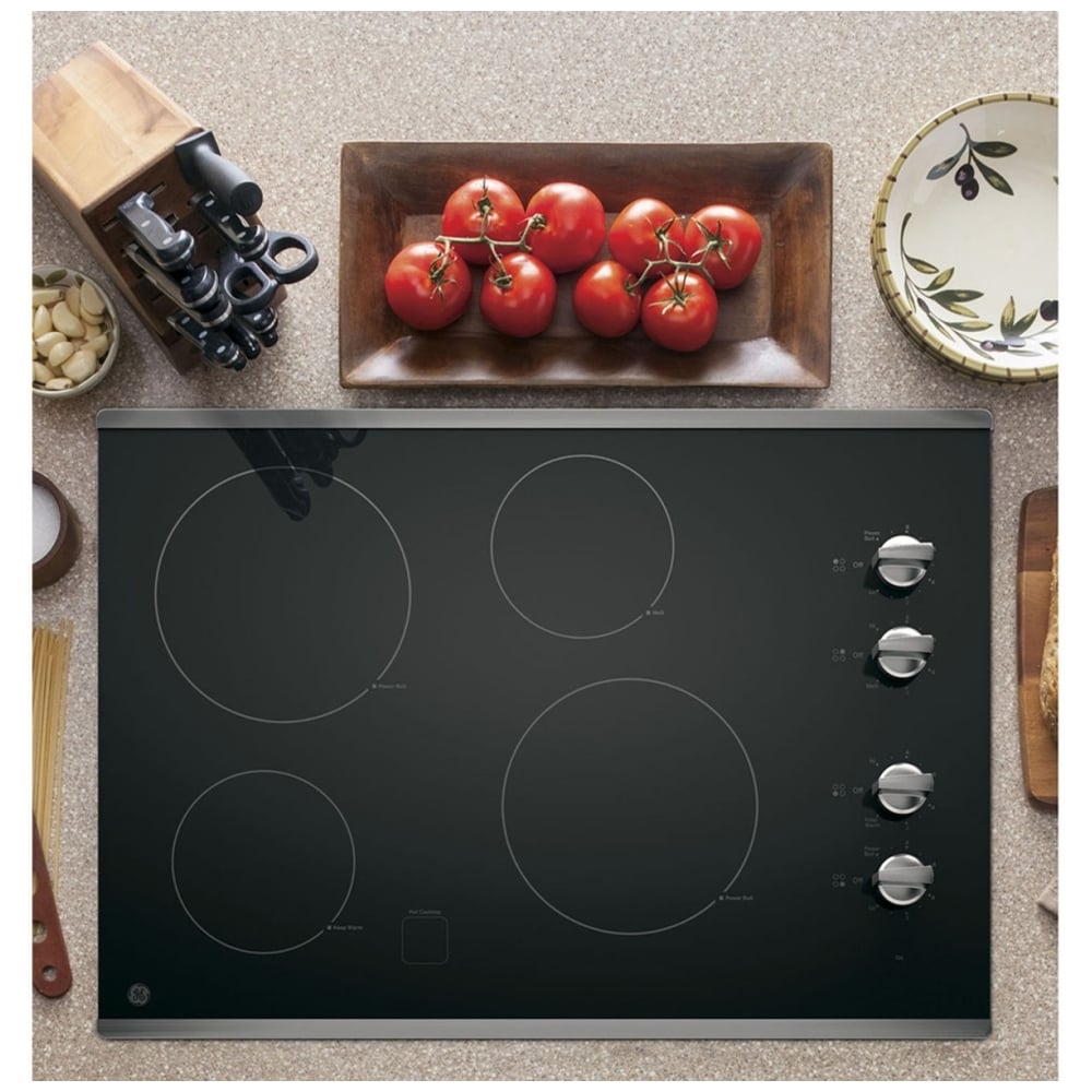GE JP3030SWSS Electric Cooktop, 30" Stainless Steel Cooktop