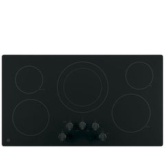 GE JP3036DLBB Electric Cooktop, 36 inch Exterior Width, 5 Burners, 2,700 W Highest Element, Black colour