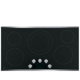 GE JP3036SLSS Electric Cooktop, 36 inch Exterior Width, 5 Burners, 2,700 W Highest Element, Stainless Steel colour