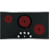 GE JP3036SLSS Electric Cooktop, 36 inch Exterior Width, 5 Burners, 2,700 W Highest Element, Stainless Steel colour