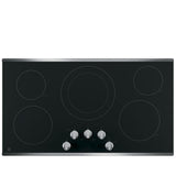 GE JP3036SLSS Electric Cooktop, 36 inch Exterior Width, 5 Burners, 2,700 W Highest Element, Stainless Steel colour
