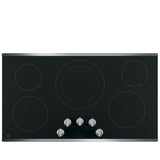 GE JP3036SLSS Electric Cooktop, 36 inch Exterior Width, 5 Burners, 2,700 W Highest Element, Stainless Steel colour