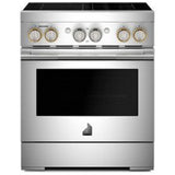 JennAir JPIFC730RL Induction Range, 4.1 cu. ft. Capacity, 30 inch Exterior Width, Dual Fan True Convection, 4 Burners, Self Clean, 3,700 W Highest Element, Stainless Steel colour