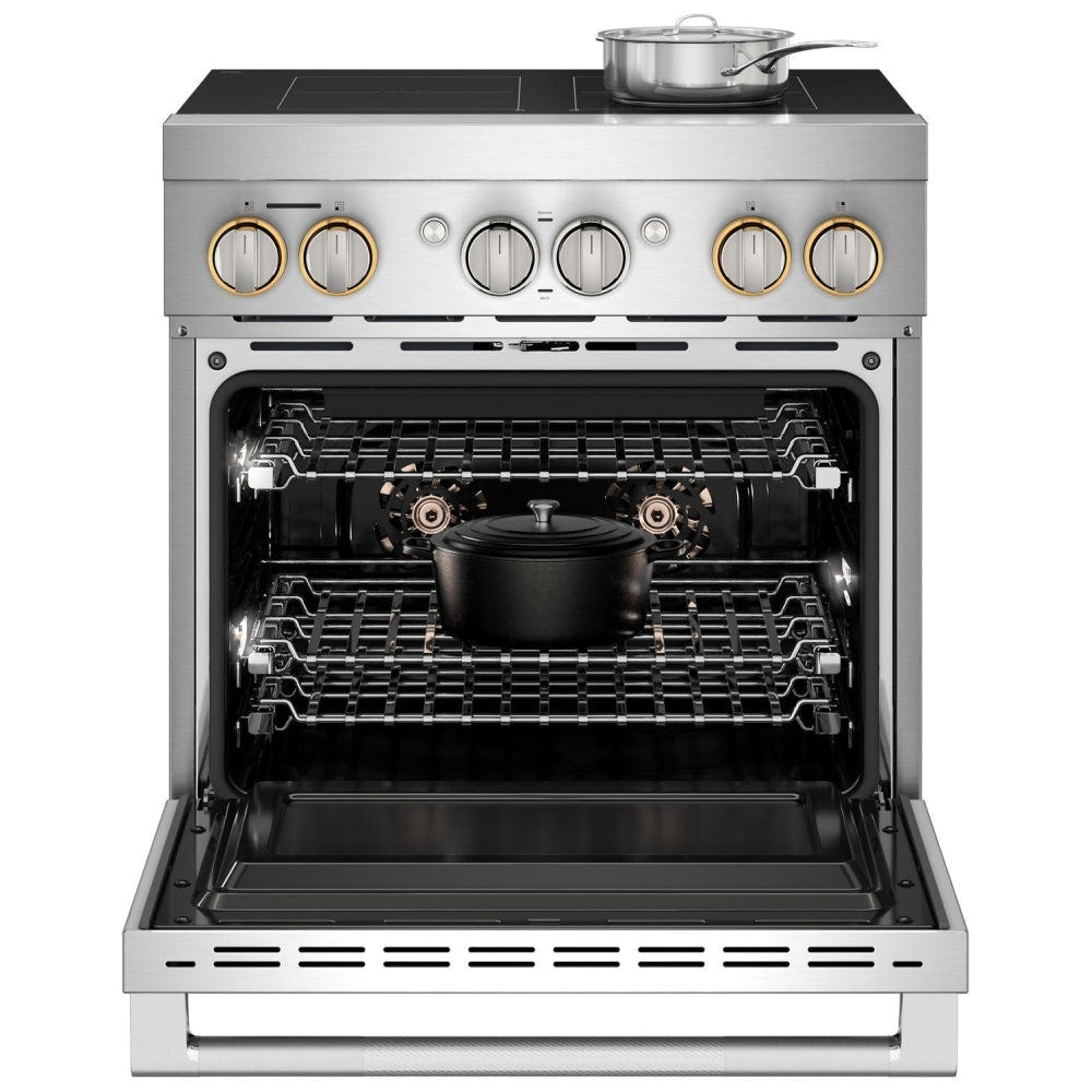 JennAir JPIFC730RL Induction Range, 4.1 cu. ft. Capacity, 30 inch Exterior Width, True Convection, 4 Burners, Stainless Steel colour