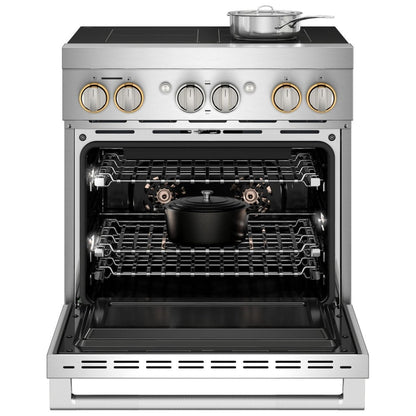 JennAir JPIFC730RL Induction Range, 4.1 cu. ft. Capacity, 30 inch Exterior Width, True Convection, 4 Burners, Stainless Steel colour