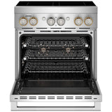 JennAir JPIFC730RL Induction Range, 4.1 cu. ft. Capacity, 30 inch Exterior Width, Dual Fan True Convection, 4 Burners, Self Clean, 3,700 W Highest Element, Stainless Steel colour