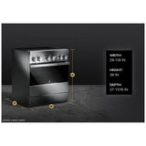 JennAir JPIFC730RM Induction Range, 4.1 cu. ft. Capacity, 30 inch Exterior Width, Dual Fan True Convection, 4 Burners, Self Clean, 3,700 W Highest Element, Stainless Steel colour