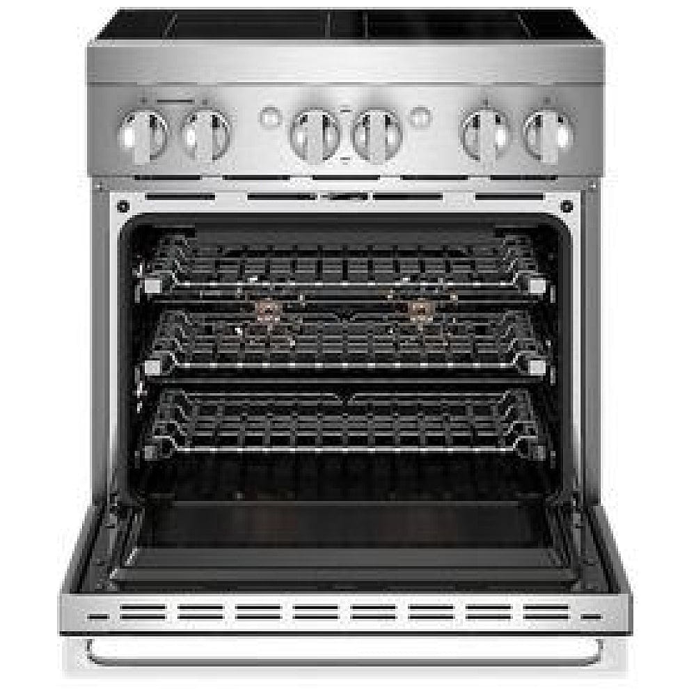 JennAir JPIFC730RM Induction Range, 4.1 cu. ft. Capacity, 30 inch Exterior Width, True Convection, 4 Burners, Stainless Steel colour
