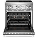 JennAir JPIFC730RM Induction Range, 4.1 cu. ft. Capacity, 30 inch Exterior Width, Dual Fan True Convection, 4 Burners, Self Clean, 3,700 W Highest Element, Stainless Steel colour