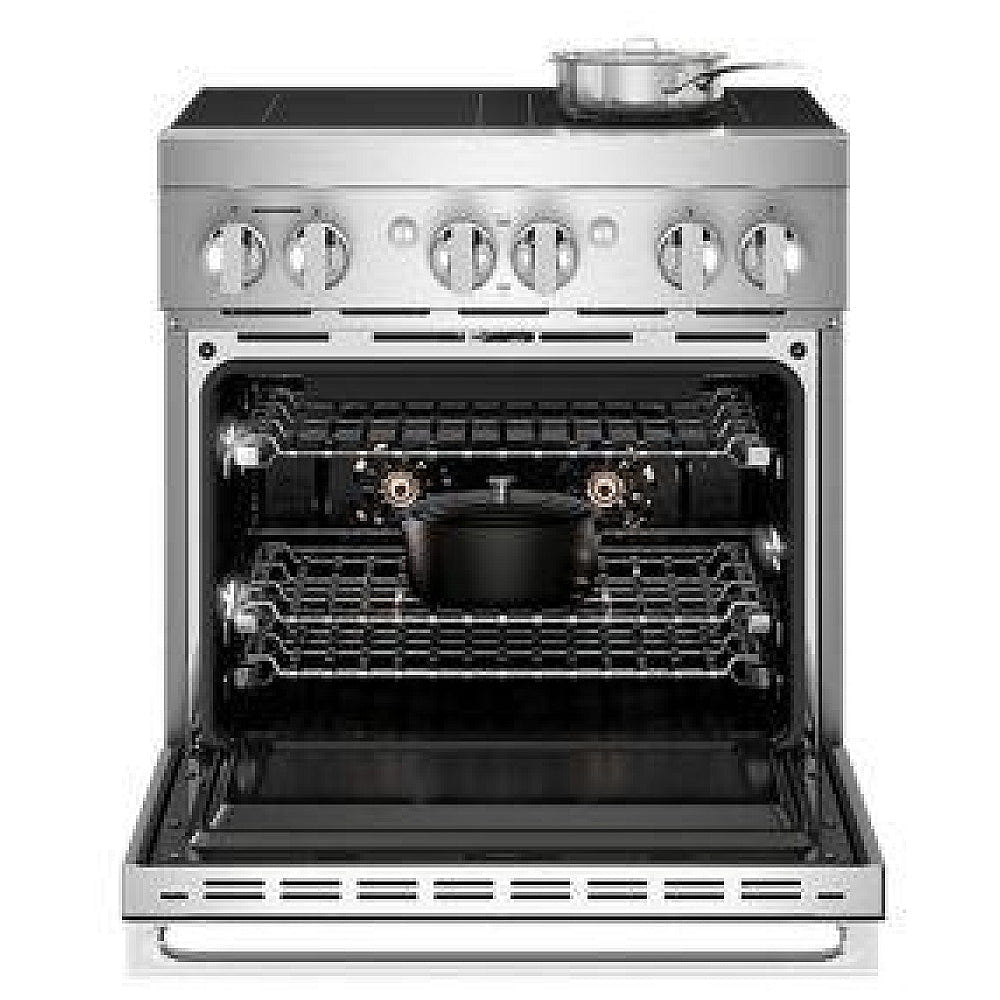 JennAir JPIFC730RM Induction Range, 4.1 cu. ft. Capacity, 30 inch Exterior Width, True Convection, 4 Burners, Stainless Steel colour