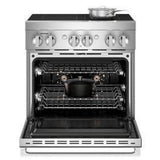 JennAir JPIFC730RM Induction Range, 4.1 cu. ft. Capacity, 30 inch Exterior Width, Dual Fan True Convection, 4 Burners, Self Clean, 3,700 W Highest Element, Stainless Steel colour