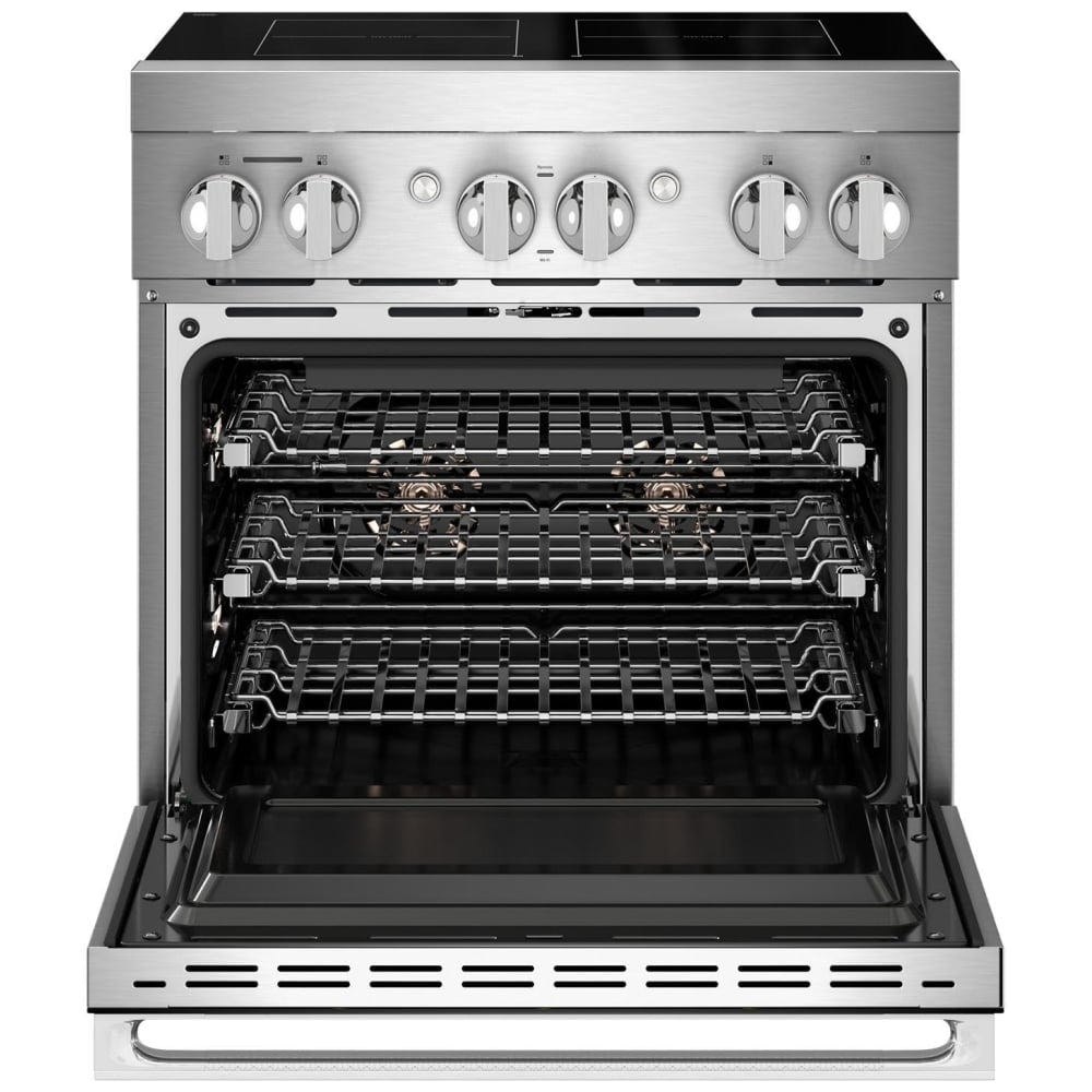 JennAir JPIFC730RM Induction Range, 4.1 cu. ft. Capacity, 30 inch Exterior Width, True Convection, 4 Burners, Stainless Steel colour