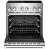 JennAir JPIFC730RM Induction Range, 4.1 cu. ft. Capacity, 30 inch Exterior Width, Dual Fan True Convection, 4 Burners, Self Clean, 3,700 W Highest Element, Stainless Steel colour