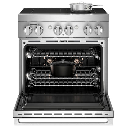 JennAir JPIFC730RM Induction Range, 4.1 cu. ft. Capacity, 30 inch Exterior Width, True Convection, 4 Burners, Stainless Steel colour