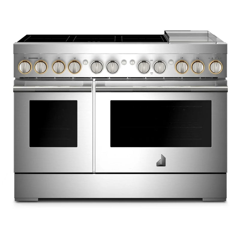 JennAir JPIGC748RL Induction Range, 6.3 cu. ft. Capacity, 48 inch Exterior Width, Dual Fan Convection, 6 Burners, Self Clean, Double Oven, 3,700 W Highest Element, Stainless Steel colour