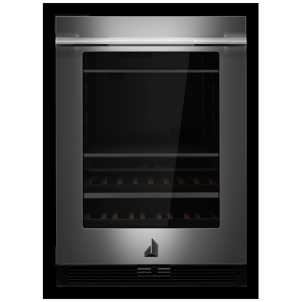 JennAir Rise JUBFL242HL Compact Beverage Center Under Counter Refrigeration, 24 inch Width, ENERGY STAR Certified, Stainless Steel colour Left Swing