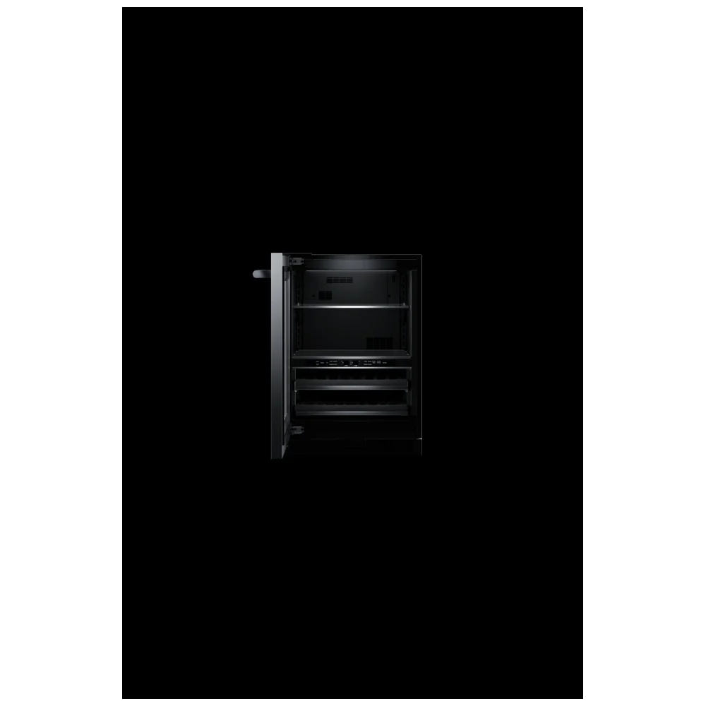 JennAir Rise JUBFL242HL 紧凑型饮料中心台下式冷藏柜，24 英寸宽，能源之星认证，不锈钢色，左开门