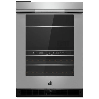 JennAir Rise JUBFL242HL 紧凑型饮料中心台下式冷藏柜，24 英寸宽，能源之星认证，不锈钢色，左开门