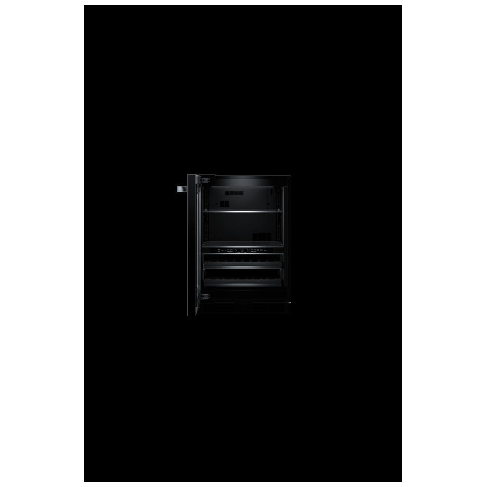 JennAir Noir JUBFL242HM Compact Beverage Center Under Counter Refrigeration, 24 inch Width, ENERGY STAR Certified, Black colour Left Swing