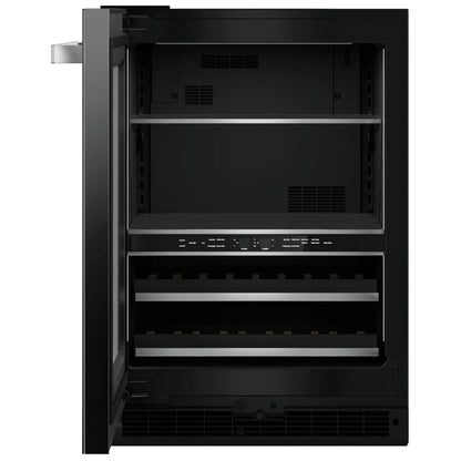 JennAir Noir JUBFL242HM 紧凑型饮料中心台下式冷藏柜，24 英寸宽，能源之星认证，黑色左摆
