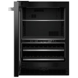 JennAir Noir JUBFL242HM Compact Beverage Center Under Counter Refrigeration, 24 inch Width, ENERGY STAR Certified, Black colour Left Swing