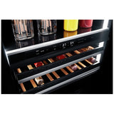 JennAir Noir JUBFL242HM Compact Beverage Center Under Counter Refrigeration, 24 inch Width, ENERGY STAR Certified, Black colour Left Swing