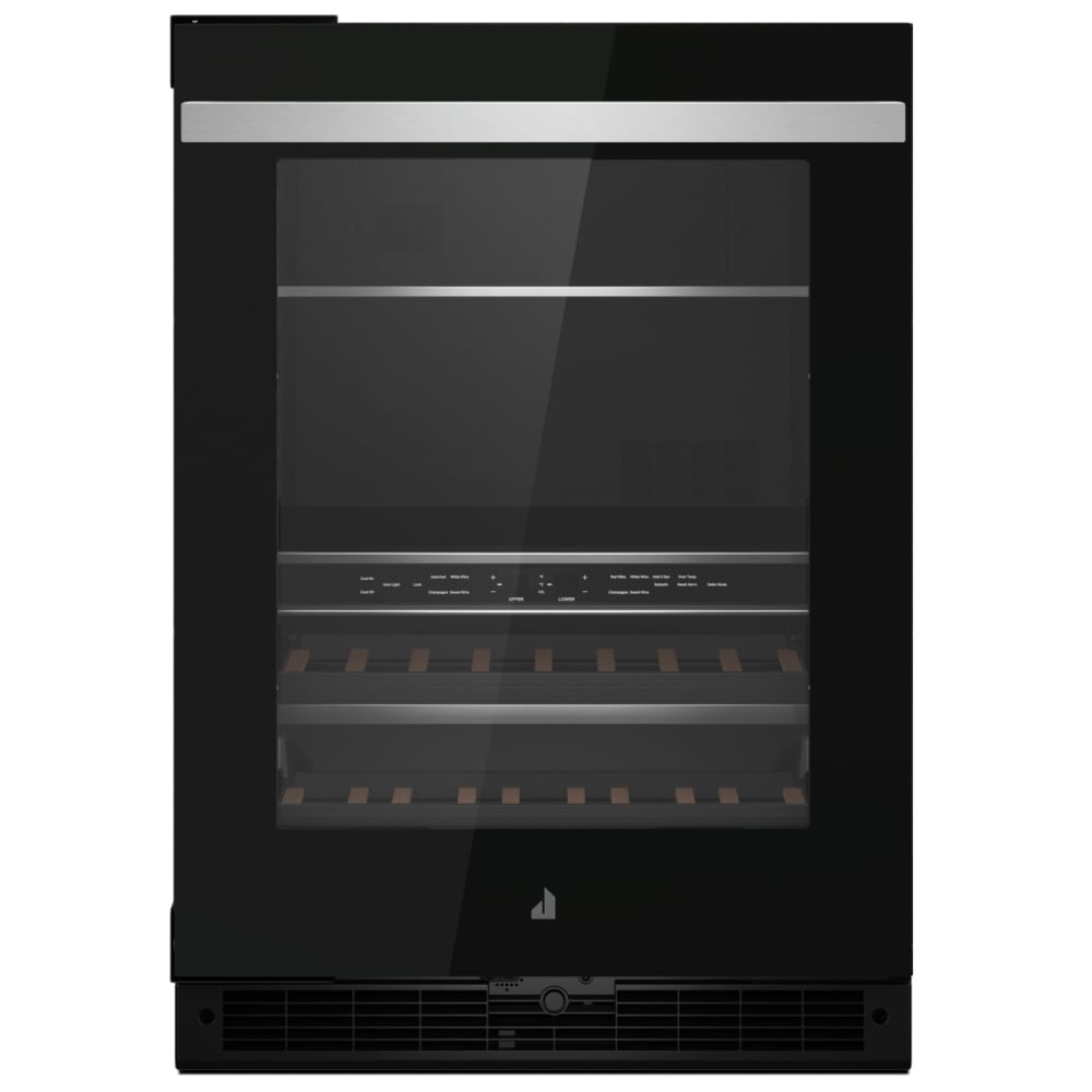 JennAir Noir JUBFL242HM Compact Beverage Center Under Counter Refrigeration, 24 inch Width, ENERGY STAR Certified, Black colour Left Swing