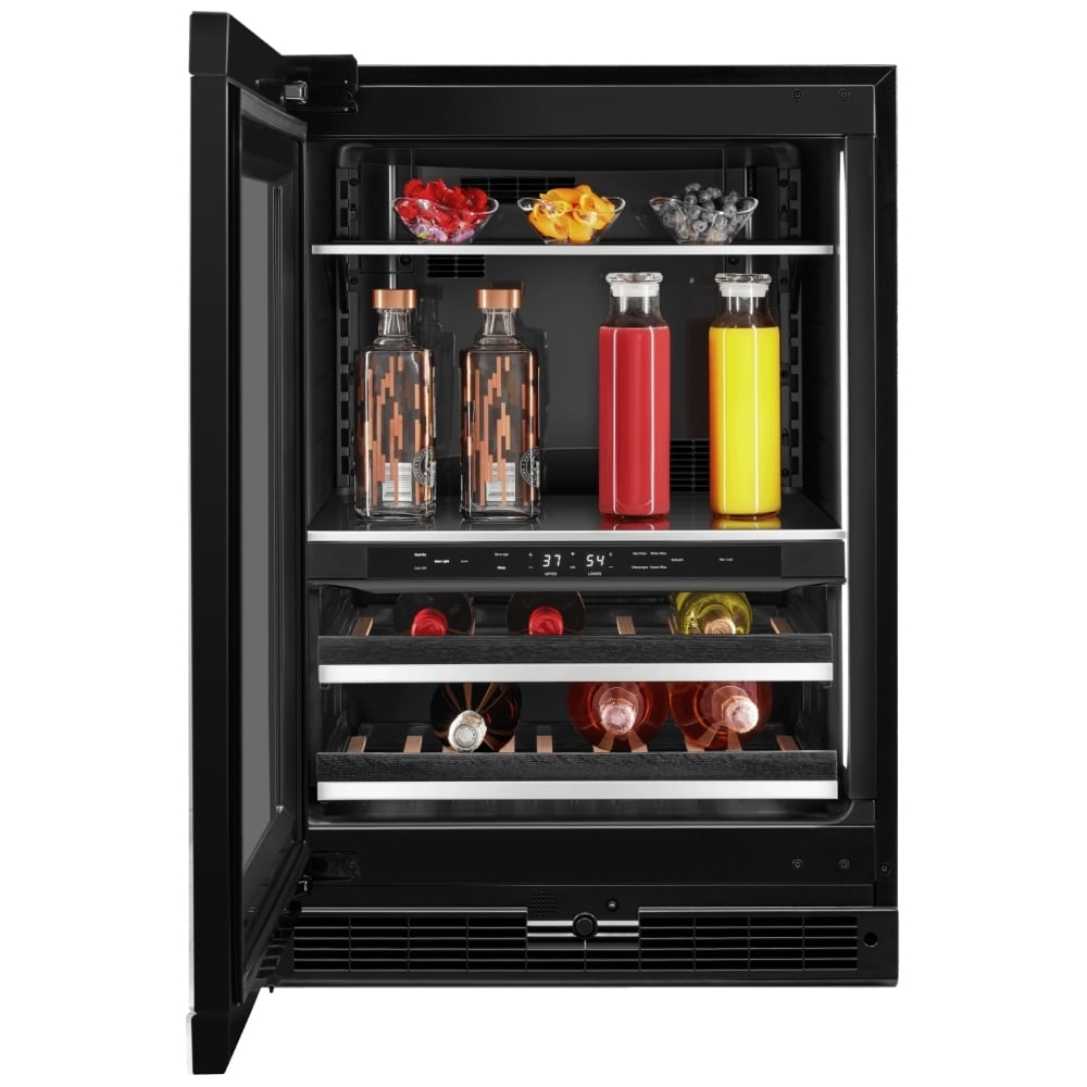 JennAir Noir JUBFL242HX Compact Beverage Center Under Counter Refrigeration, 24 inch Width, ENERGY STAR Certified
