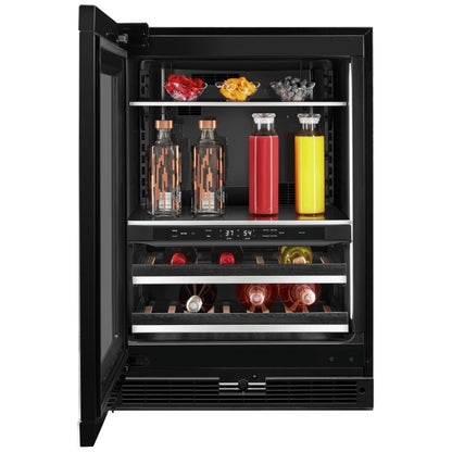 JennAir Noir JUBFL242HX Compact Beverage Center Under Counter Refrigeration, 24 inch Width, ENERGY STAR Certified