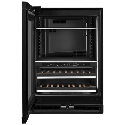 JennAir Noir JUBFL242HX Compact Beverage Center Under Counter Refrigeration, 24 inch Width, ENERGY STAR Certified