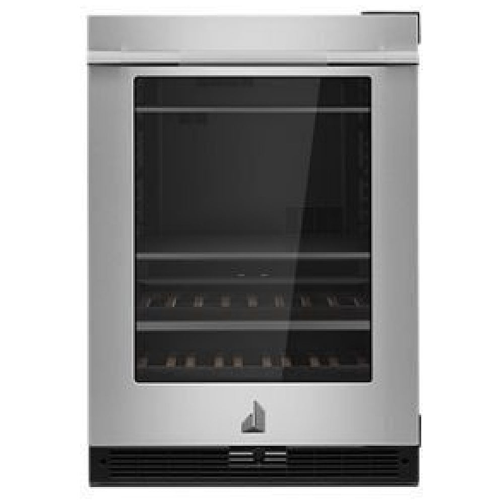 JennAir Rise JUBFR242HL Compact Beverage Center Under Counter Refrigeration, 24 inch Width, ENERGY STAR Certified, Stainless Steel colour Right Swing