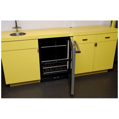 JennAir Rise JUBFR242HL Compact Beverage Center Under Counter Refrigeration, 24 inch Width, ENERGY STAR Certified, Stainless Steel colour Right Swing