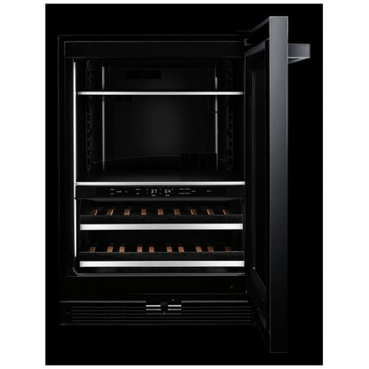 JennAir Noir JUBFR242HM Compact Beverage Center Under Counter Refrigeration, 24 inch Width, ENERGY STAR Certified, Stainless Steel colour Right Swing