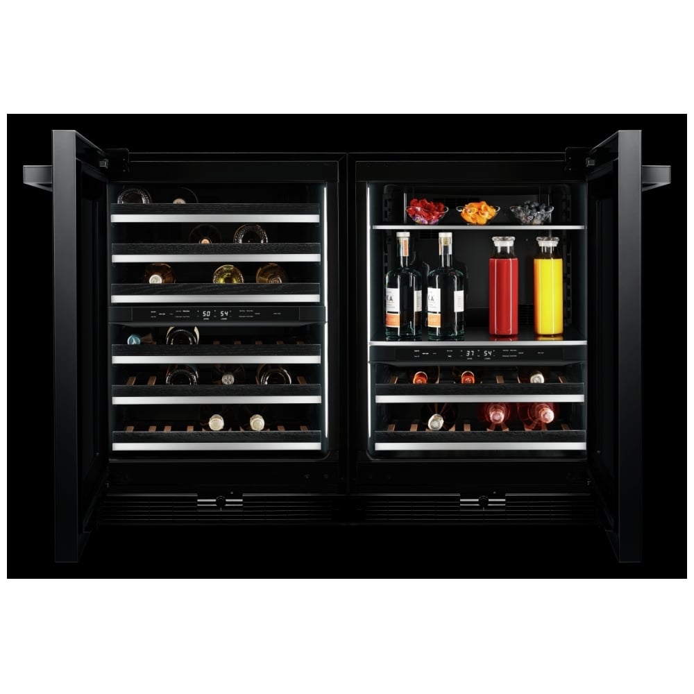 JennAir Noir JUBFR242HM Compact Beverage Center Under Counter Refrigeration, 24 inch Width, ENERGY STAR Certified, Stainless Steel colour Right Swing