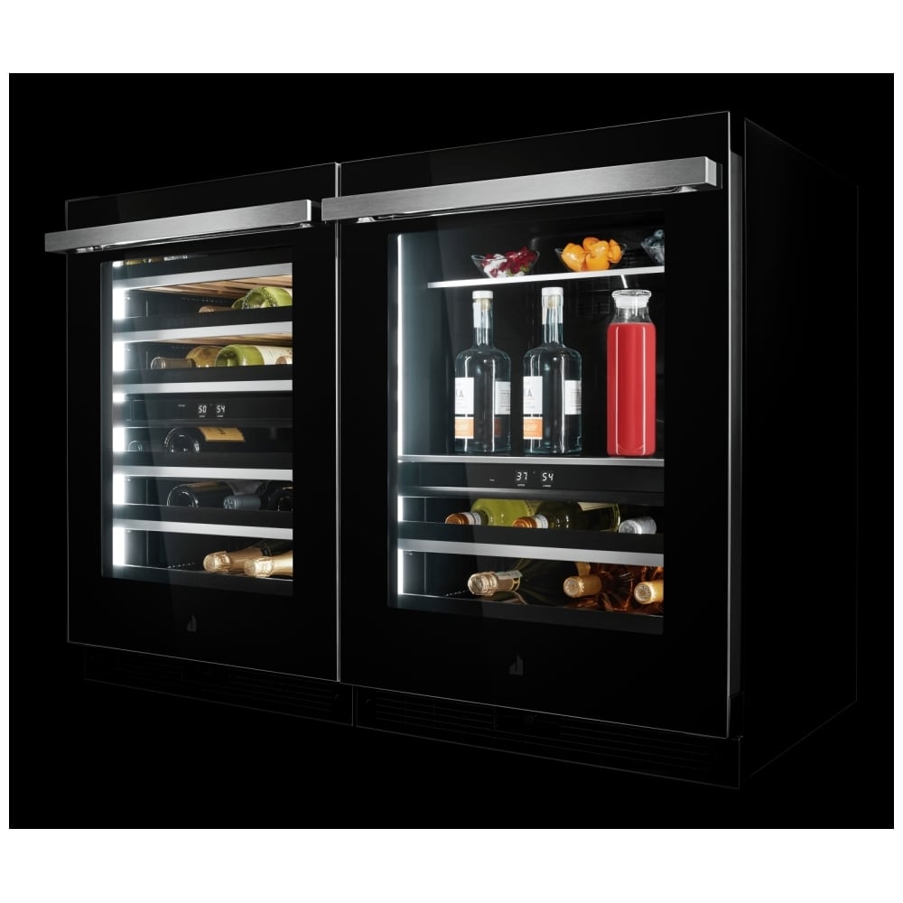 JennAir Noir JUBFR242HM Compact Beverage Center Under Counter Refrigeration, 24 inch Width, ENERGY STAR Certified, Stainless Steel colour Right Swing