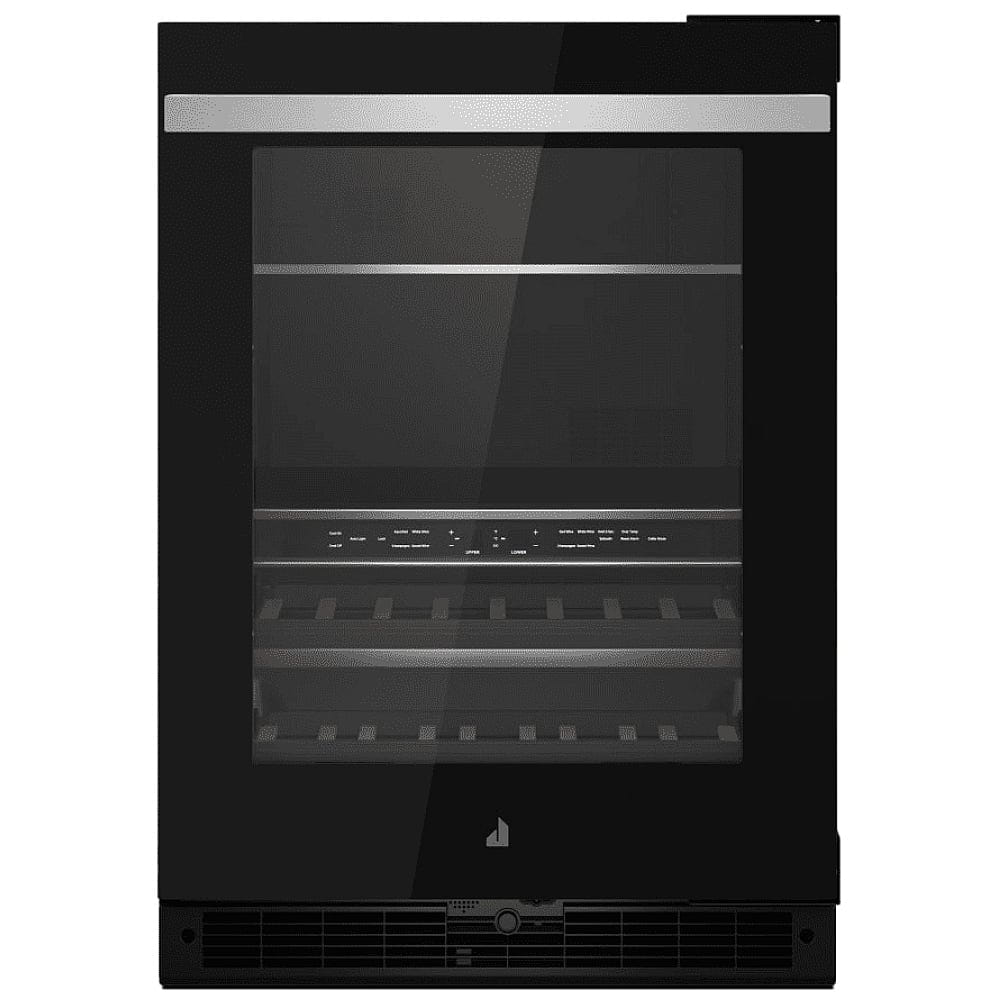 JennAir Noir JUBFR242HM Compact Beverage Center Under Counter Refrigeration, 24 inch Width, ENERGY STAR Certified, Stainless Steel colour Right Swing