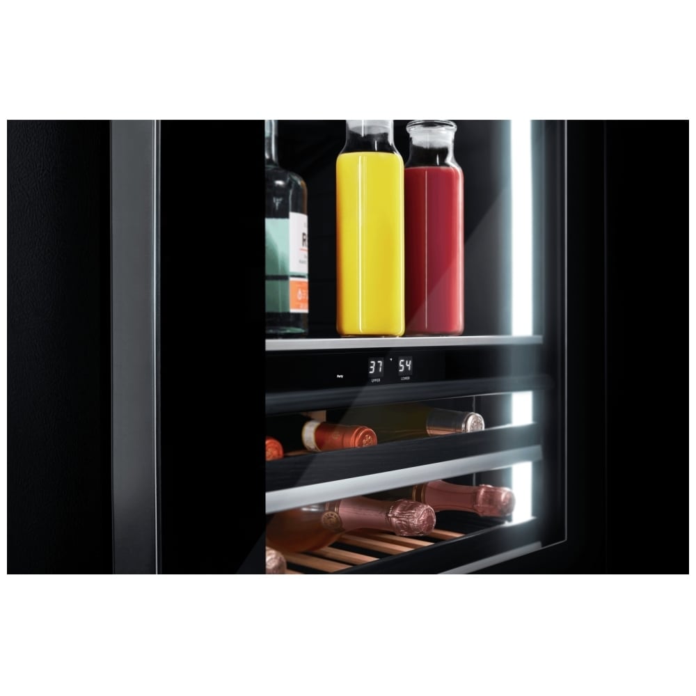 JennAir Noir JUBFR242HM Compact Beverage Center Under Counter Refrigeration, 24 inch Width, ENERGY STAR Certified, Stainless Steel colour Right Swing