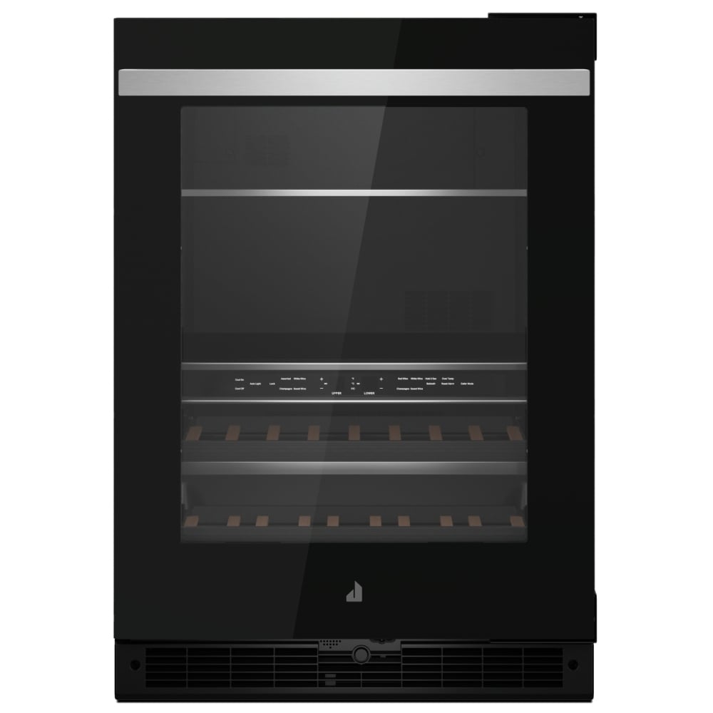 JennAir Noir JUBFR242HM Compact Beverage Center Under Counter Refrigeration, 24 inch Width, ENERGY STAR Certified, Stainless Steel colour Right Swing
