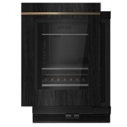 JennAir JUBFR242HX 紧凑型饮料中心台下式冷藏柜，24 英寸宽，能源之星认证，定制面板，面板右开