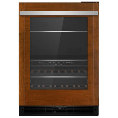 JennAir JUBFR242HX 紧凑型饮料中心台下式冷藏柜，24 英寸宽，能源之星认证，定制面板，面板右开