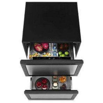 JennAir JUDFP242HX Built In Compact Under Counter Refrigeration, 24 inch Width, Counter Depth, Custom Panel Ready, 4.7 cu. ft. Capacity