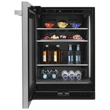 JennAir Noir JUGFL242HM Compact Under Counter Refrigeration, 24 inch Width, ENERGY STAR Certified, Stainless Steel colour Left Swing