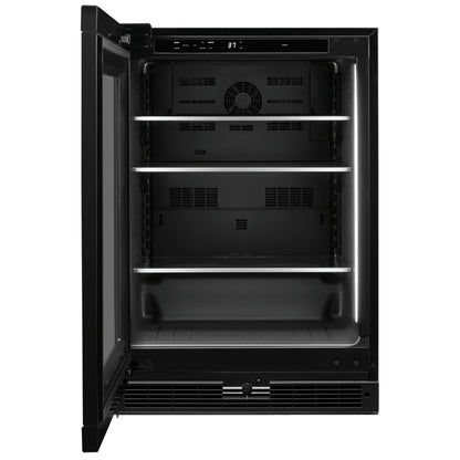 JennAir JUGFL242HX 紧凑型台下式制冷冰箱，24 英寸宽，能源之星认证，不锈钢色，左开门