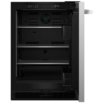 JennAir Rise JURFR242HL 紧凑型台下式制冷冰箱，24 英寸宽，能源之星认证，不锈钢色，右开门