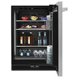 JennAir Noir JURFR242HM Compact Under Counter Refrigeration, 24 inch Width, ENERGY STAR Certified, Stainless Steel colour Right Swing