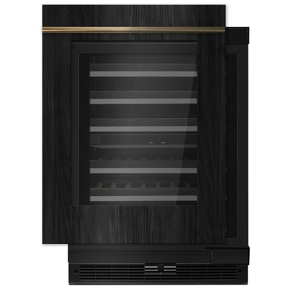 JennAir JUWFR242HX Compact Wine Cooler Under Counter Wine Refrigeration, 24 inch Width, Custom Panel Ready, 3,748 Wine Bottle Capacity, Panel Ready Right Swing, Dual Zone