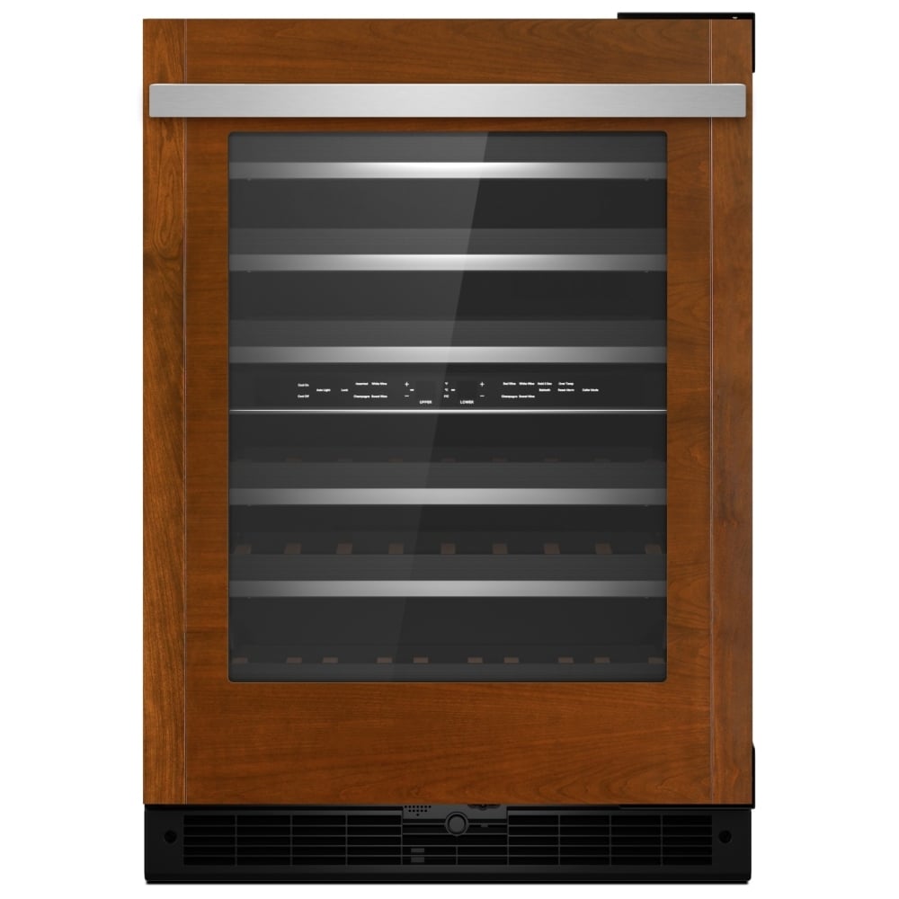 JennAir JUWFR242HX Compact Wine Cooler Under Counter Wine Refrigeration, 24 inch Width, Custom Panel Ready, 3,748 Wine Bottle Capacity, Panel Ready Right Swing, Dual Zone