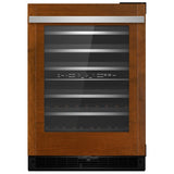 JennAir JUWFR242HX Compact Wine Cooler Under Counter Wine Refrigeration, 24 inch Width, Custom Panel Ready, 3,748 Wine Bottle Capacity, Panel Ready Right Swing, Dual Zone